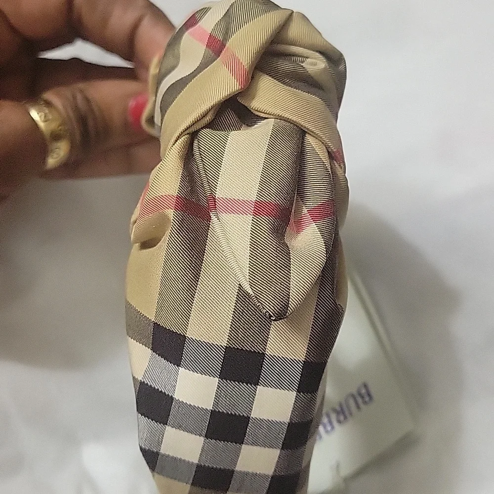 BUBERRY SOFT KNOT HEADBAND NWT NOVA CHECK - Picture 3 of 7